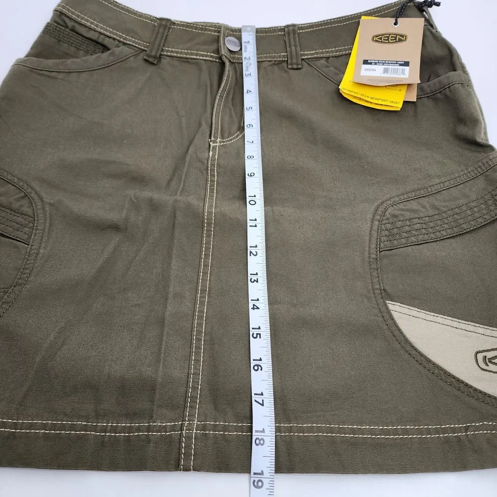Keen Newport Skirt Women's 12 Utility Canvas Pockets Outdoors Hiking Olive Green